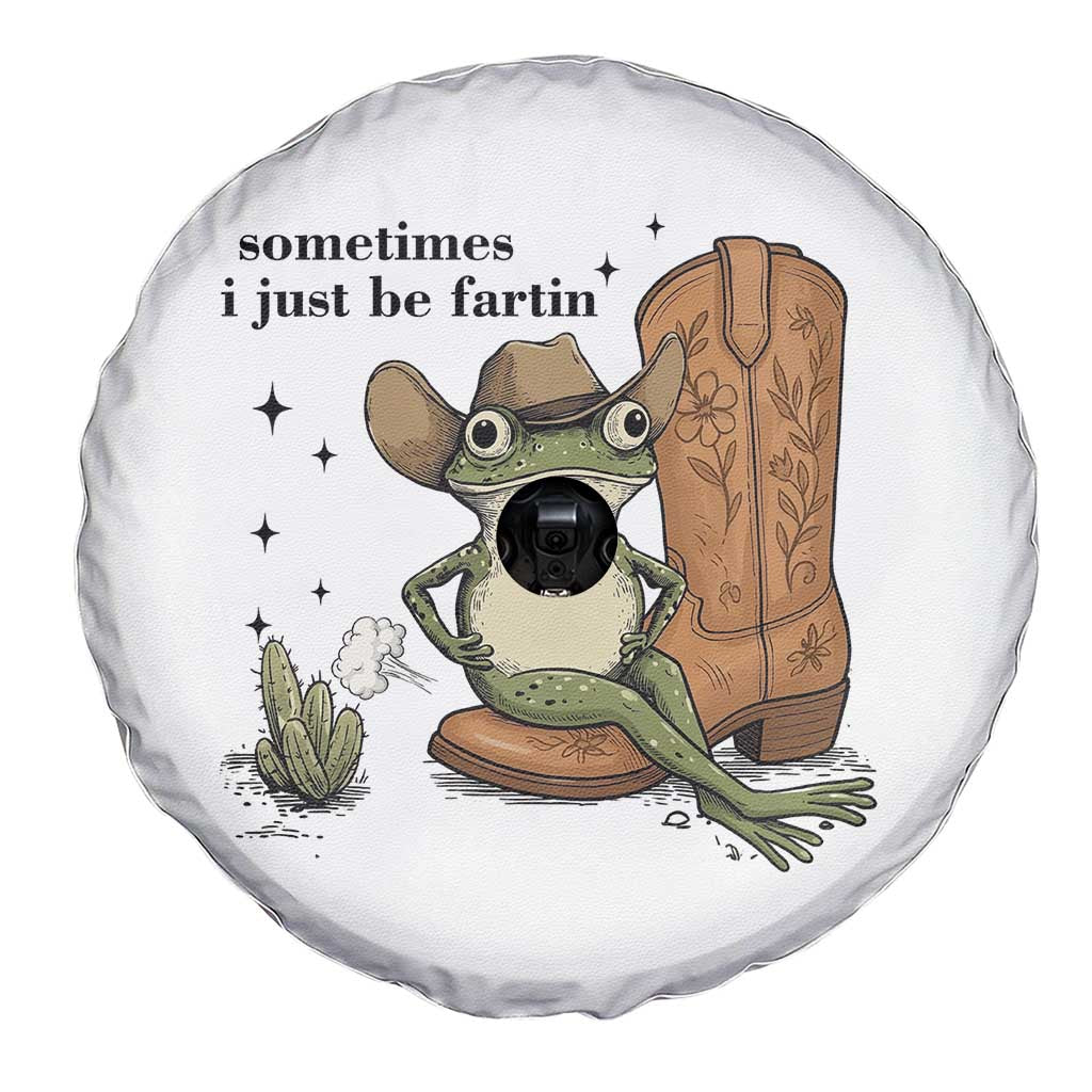 Funny Cowboy Frog Spare Tire Cover Sometimes I Just Be Fartin TS14 Print Your Wear