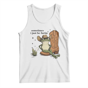 Funny Cowboy Frog Tank Top Sometimes I Just Be Fartin TS14 White Print Your Wear