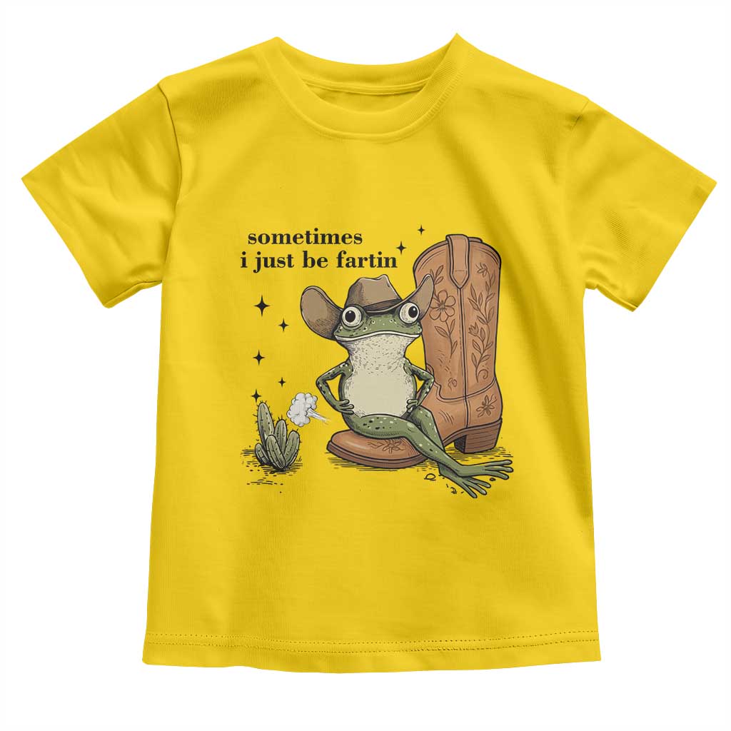 Funny Cowboy Frog Toddler T Shirt Sometimes I Just Be Fartin TS14 Daisy Print Your Wear