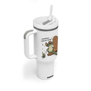 Funny Cowboy Frog Tumbler With Handle Sometimes I Just Be Fartin TS14 Print Your Wear