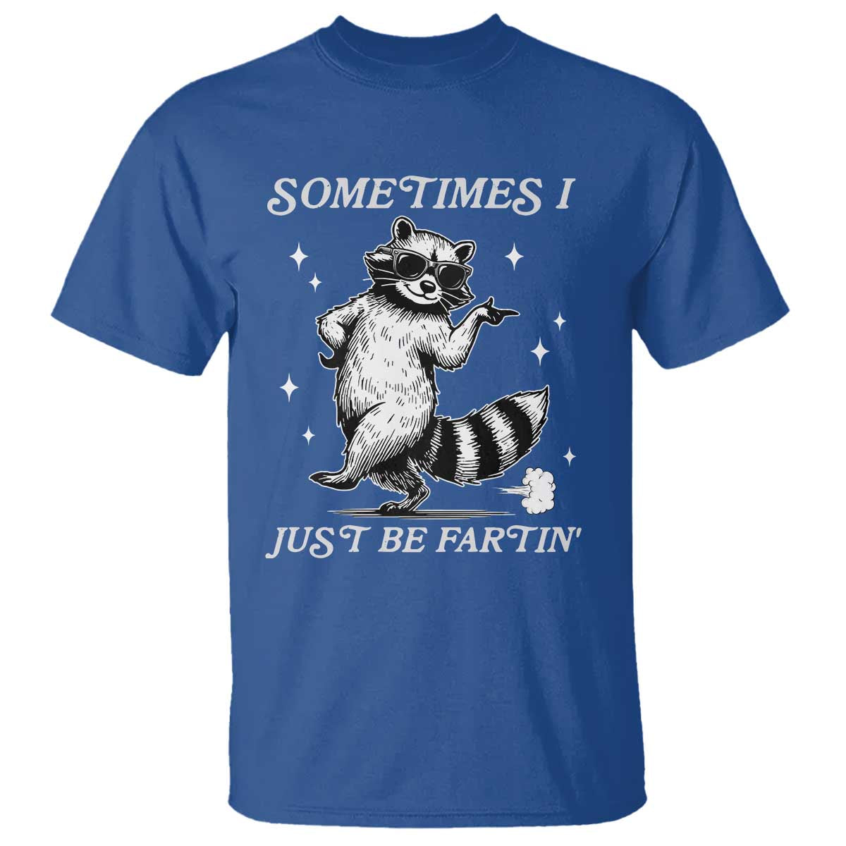 Sometimes I Just Be Fartin T Shirt Funny Raccoon Meme TS14 Royal Blue Print Your Wear