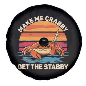 Funny Crab Meme Y2K Spare Tire Cover Make Me Crabby Get The Stabby TS14 Print Your Wear