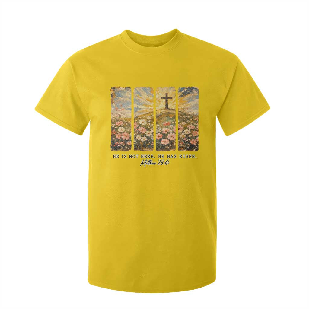 He Is Not Here He Is Risen T Shirt For Kid Christian Easter Bible Verse TS14 Daisy Print Your Wear