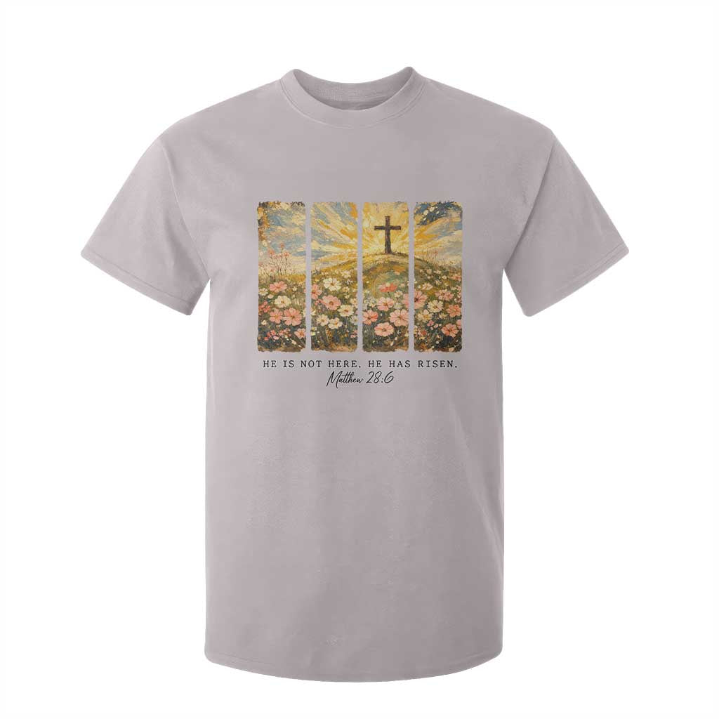He Is Not Here He Is Risen T Shirt For Kid Christian Easter Bible Verse TS14 Ice Gray Print Your Wear