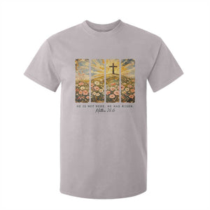 He Is Not Here He Is Risen T Shirt For Kid Christian Easter Bible Verse TS14 Ice Gray Print Your Wear