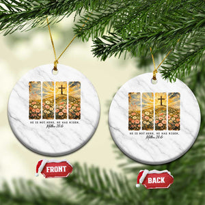 He Is Not Here He Is Risen Ceramic Ornament Christian Easter Bible Verse TS14 1pc White Marble Print Your Wear