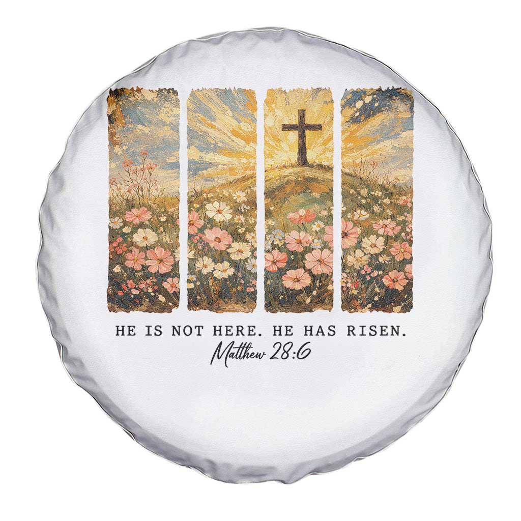 He Is Not Here He Is Risen Spare Tire Cover Christian Easter Bible Verse TS14 Print Your Wear