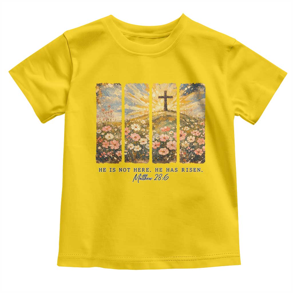 He Is Not Here He Is Risen Toddler T Shirt Christian Easter Bible Verse TS14 Daisy Print Your Wear