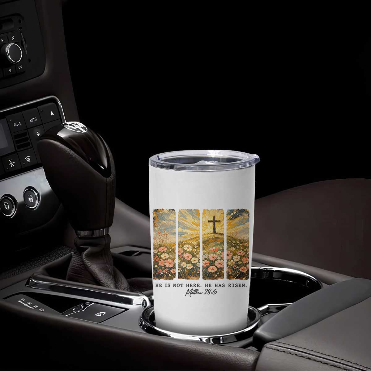 He Is Not Here He Is Risen Tumbler Cup Christian Easter Bible Verse TS14 Print Your Wear