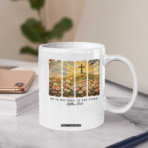 He Is Not Here He Is Risen Coffee Mug Christian Easter Bible Verse TS14 Print Your Wear