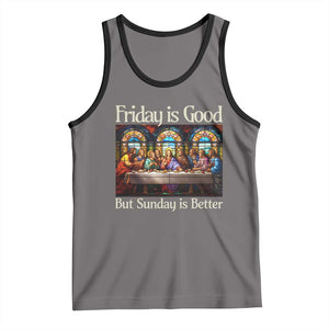 Christian Easter Tank Top Friday is Good Sunday is Better TS14 Deep Heather Black Print Your Wear