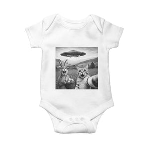 Funny Easter Baby Onesie Christian Cat Selfie Bunny Meme TS14 White Print Your Wear