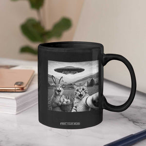 Funny Easter Coffee Mug Christian Cat Selfie Bunny Meme TS14 Print Your Wear