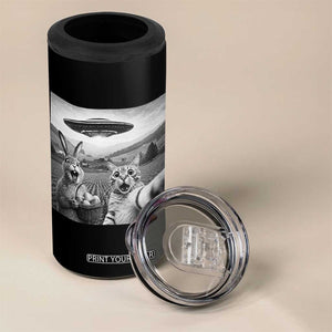 Funny Easter 4 in 1 Can Cooler Tumbler Christian Cat Selfie Bunny Meme TS14 Print Your Wear