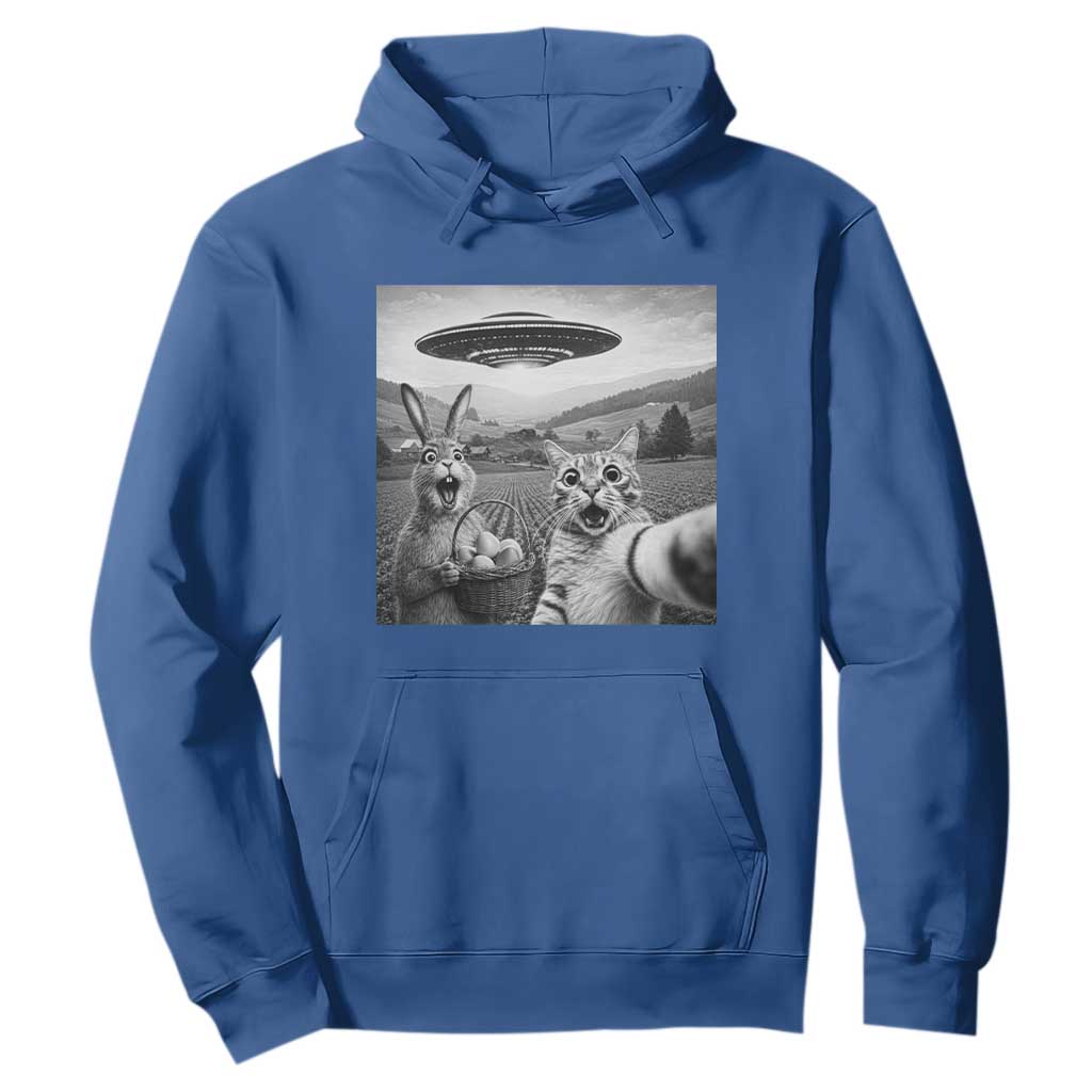 Funny Easter Hoodie Christian Cat Selfie Bunny Meme TS14 Royal Blue Print Your Wear