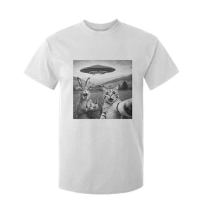 Funny Easter T Shirt For Kid Christian Cat Selfie Bunny Meme TS14 White Print Your Wear