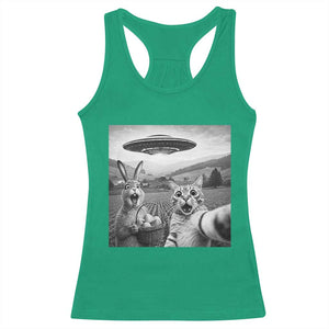 Funny Easter Racerback Tank Top Christian Cat Selfie Bunny Meme TS14 Irish Green Print Your Wear