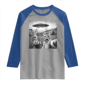 Funny Easter Raglan Shirt Christian Cat Selfie Bunny Meme TS14 Sport Gray Royal Print Your Wear
