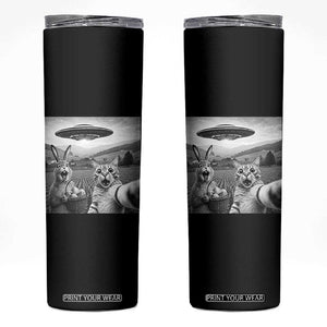 Funny Easter Skinny Tumbler Christian Cat Selfie Bunny Meme TS14 Black Print Your Wear