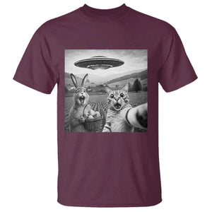 Funny Easter T Shirt Christian Cat Selfie Bunny Meme TS14 Maroon Print Your Wear