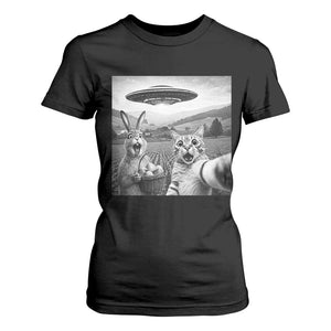 Funny Easter T Shirt For Women Christian Cat Selfie Bunny Meme TS14 Black Print Your Wear