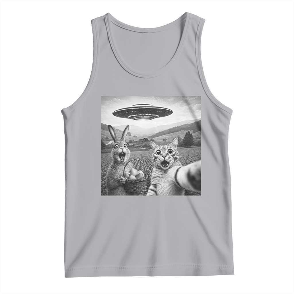 Funny Easter Tank Top Christian Cat Selfie Bunny Meme TS14 Athletic Heather Print Your Wear
