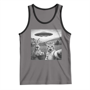 Funny Easter Tank Top Christian Cat Selfie Bunny Meme TS14 Deep Heather Black Print Your Wear