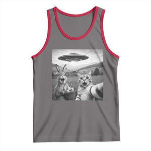 Funny Easter Tank Top Christian Cat Selfie Bunny Meme TS14 Deep Heather Red Print Your Wear