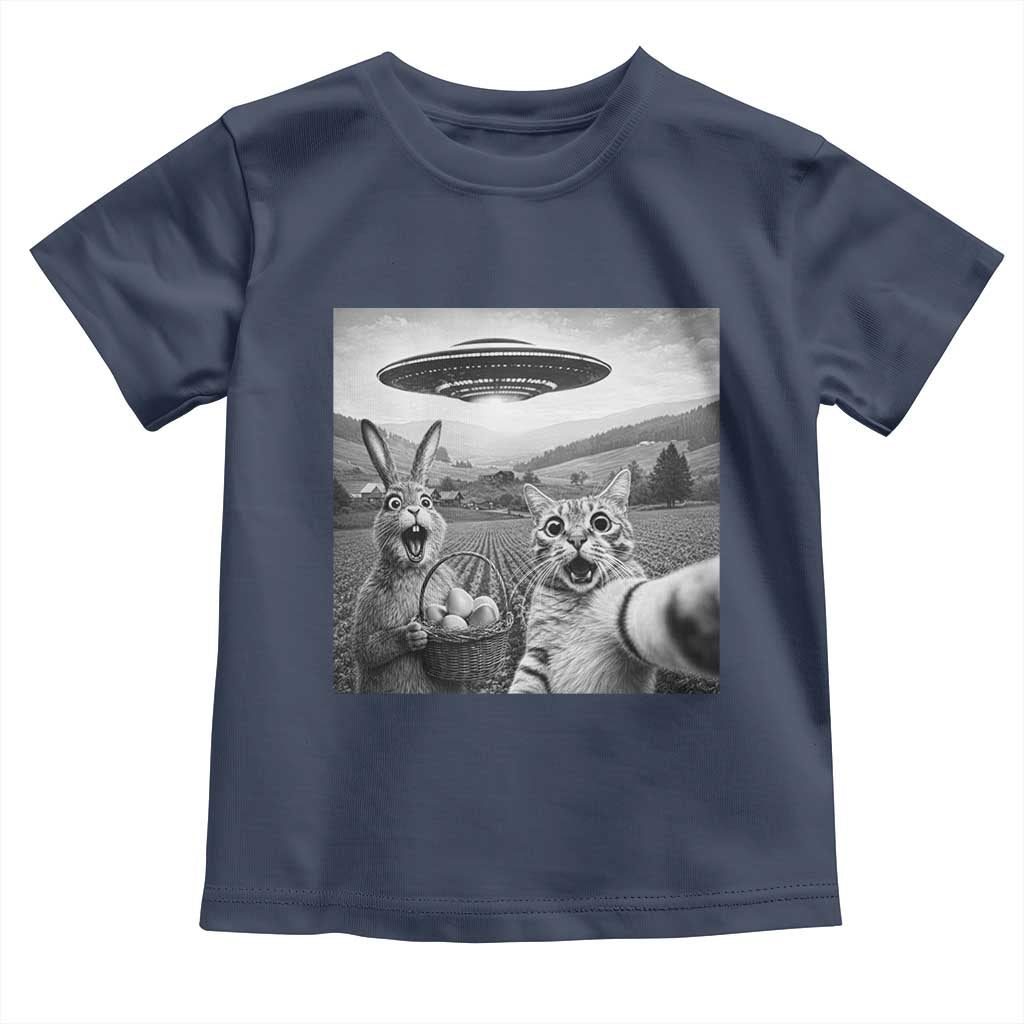 Funny Easter Toddler T Shirt Christian Cat Selfie Bunny Meme TS14 Navy Print Your Wear