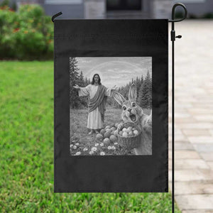 Funny Easter Jesus Garden Flag Christian Jesus Bunny Selfie Religious TS14 Print Your Wear