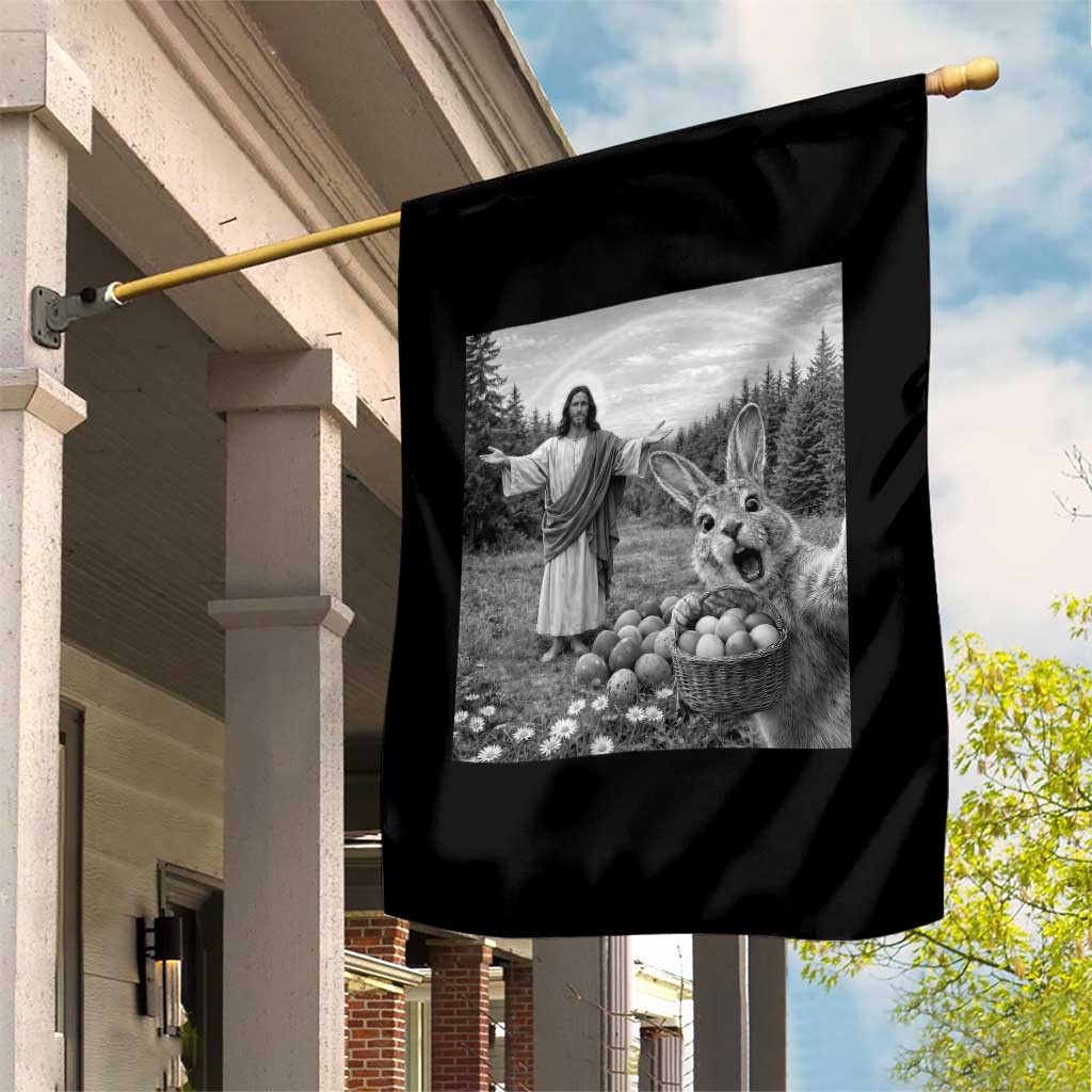 Funny Easter Jesus Garden Flag Christian Jesus Bunny Selfie Religious TS14 Print Your Wear
