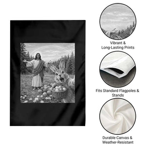 Funny Easter Jesus Garden Flag Christian Jesus Bunny Selfie Religious TS14 Print Your Wear