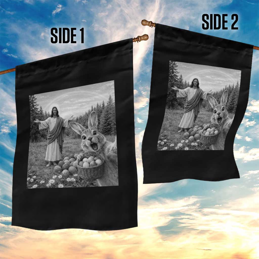 Funny Easter Jesus Garden Flag Christian Jesus Bunny Selfie Religious TS14 Print Your Wear