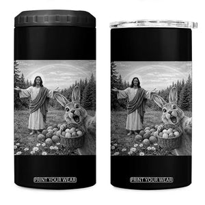 Funny Easter Jesus 4 in 1 Can Cooler Tumbler Christian Jesus Bunny Selfie Religious TS14 One Size: 16 oz Black Print Your Wear
