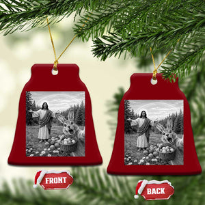 Funny Easter Jesus Ceramic Ornament Christian Jesus Bunny Selfie Religious TS14 Print Your Wear