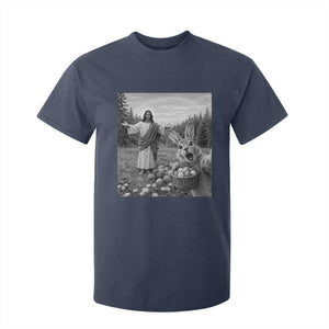 Funny Easter Jesus T Shirt For Kid Christian Jesus Bunny Selfie Religious TS14 Navy Print Your Wear