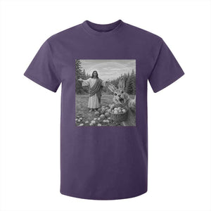 Funny Easter Jesus T Shirt For Kid Christian Jesus Bunny Selfie Religious TS14 Purple Print Your Wear