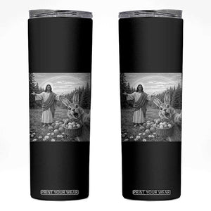 Funny Easter Jesus Skinny Tumbler Christian Jesus Bunny Selfie Religious TS14 Black Print Your Wear
