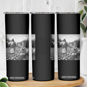 Funny Easter Jesus Skinny Tumbler Christian Jesus Bunny Selfie Religious TS14 Print Your Wear
