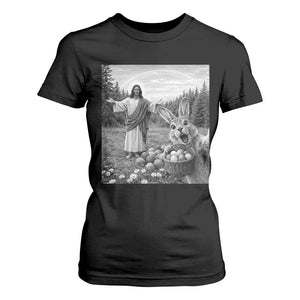 Funny Easter Jesus T Shirt For Women Christian Jesus Bunny Selfie Religious TS14 Black Print Your Wear