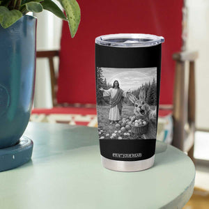 Funny Easter Jesus Tumbler Cup Christian Jesus Bunny Selfie Religious TS14 Print Your Wear