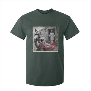 Funny Easter Jesus T Shirt For Kid Christian Jesus Come Back Bunny Selfie TS14 Dark Forest Green Print Your Wear