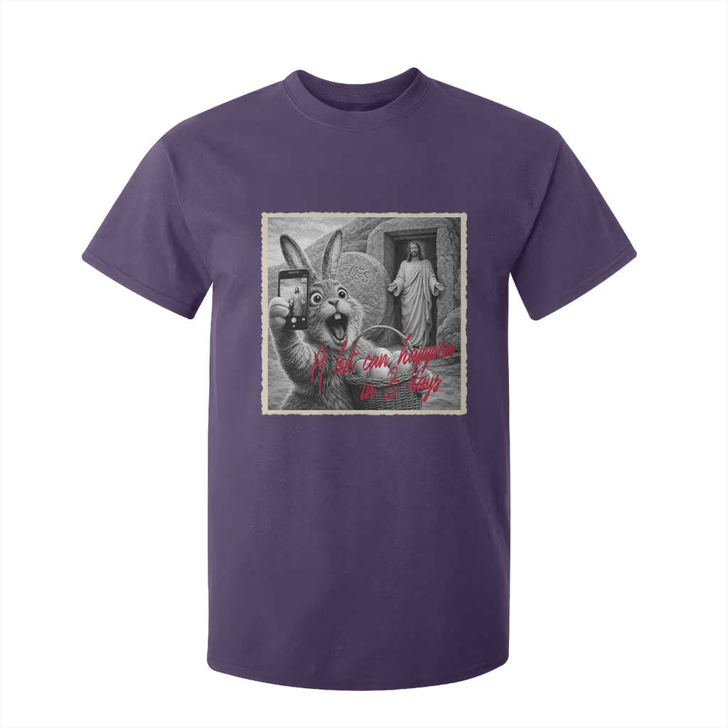 Funny Easter Jesus T Shirt For Kid Christian Jesus Come Back Bunny Selfie TS14 Purple Print Your Wear