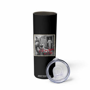 Funny Easter Jesus Skinny Tumbler Christian Jesus Come Back Bunny Selfie TS14 Print Your Wear