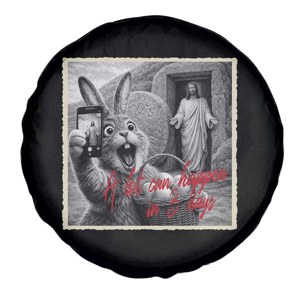 Funny Easter Jesus Spare Tire Cover Christian Jesus Come Back Bunny Selfie TS14 Print Your Wear