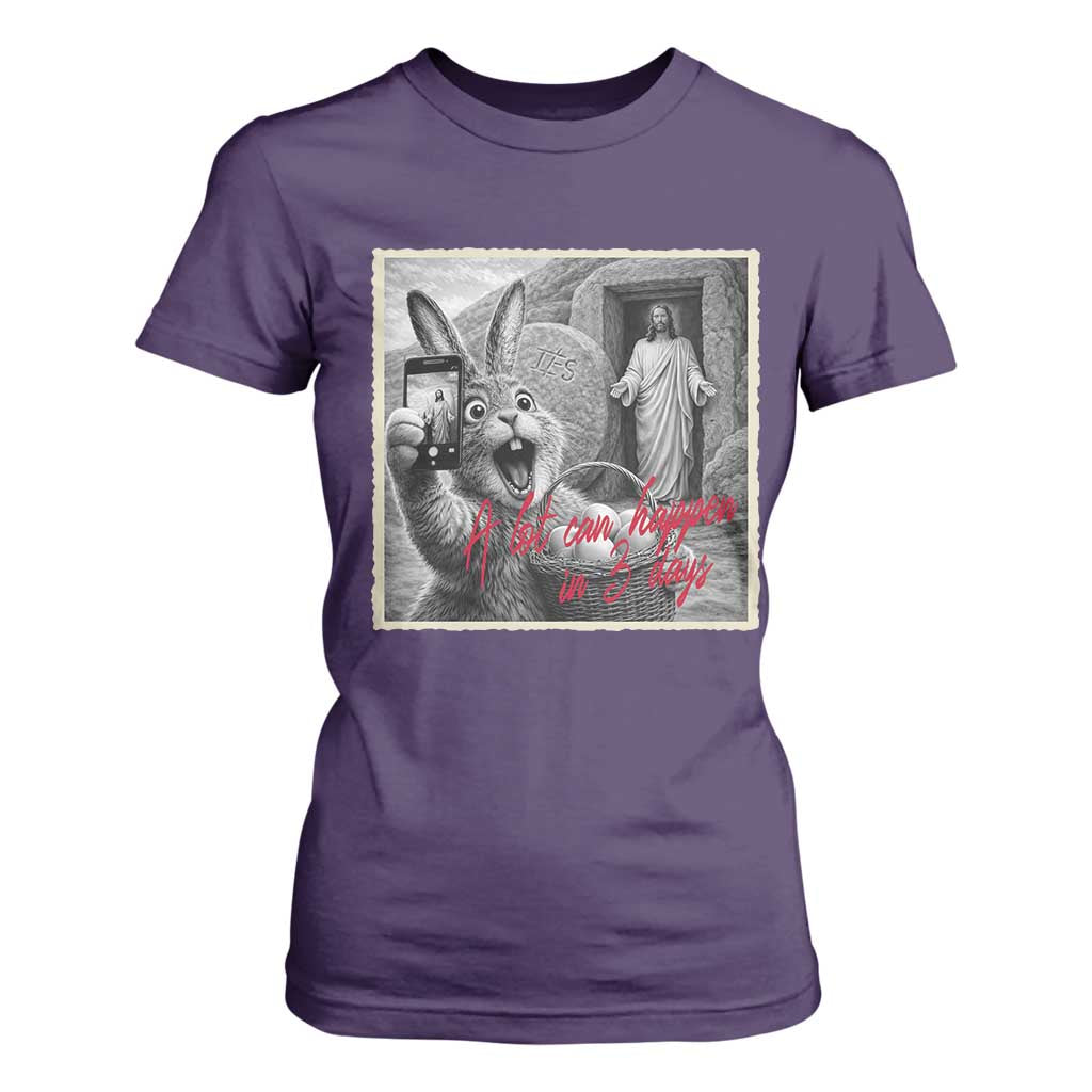 Funny Easter Jesus T Shirt For Women Christian Jesus Come Back Bunny Selfie TS14 Purple Print Your Wear