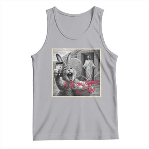Funny Easter Jesus Tank Top Christian Jesus Come Back Bunny Selfie TS14 Athletic Heather Print Your Wear