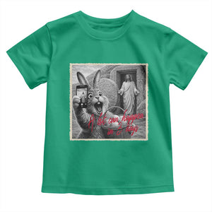 Funny Easter Jesus Toddler T Shirt Christian Jesus Come Back Bunny Selfie TS14 Irish Green Print Your Wear