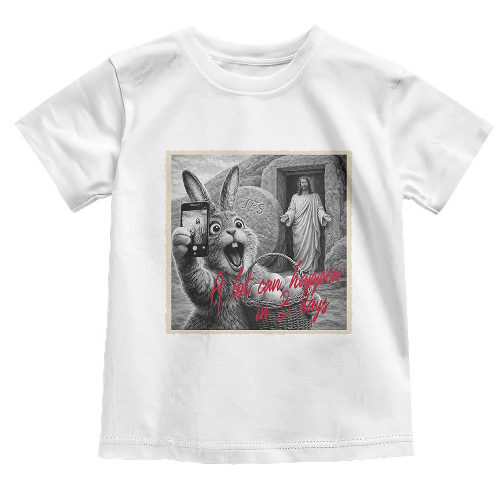 Funny Easter Jesus Toddler T Shirt Christian Jesus Come Back Bunny Selfie TS14 White Print Your Wear