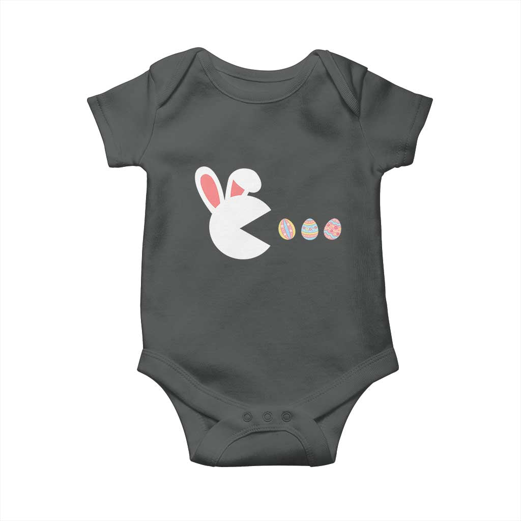 Funny Easter Baby Onesie Bunny Gamer Egg Hunter TS14 Dark Heather Print Your Wear